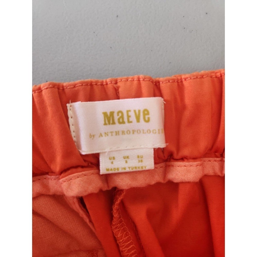 Anthropologie Wide-Leg Pants in Vibrant Orange - Picture 9 of 13